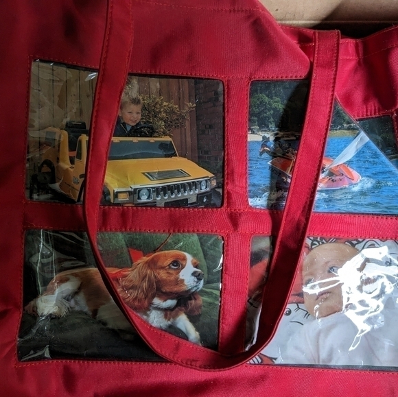 Tote bag with slots for pictures - Picture 1 of 4